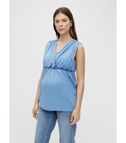 Mama.Licious Mamalicious Maternity Pale Blue Nursing Wrap Top